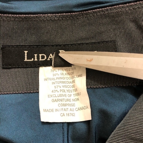 Lida Baday Formal Pencil Blue Green Skirt 4 - Picture 4 of 7